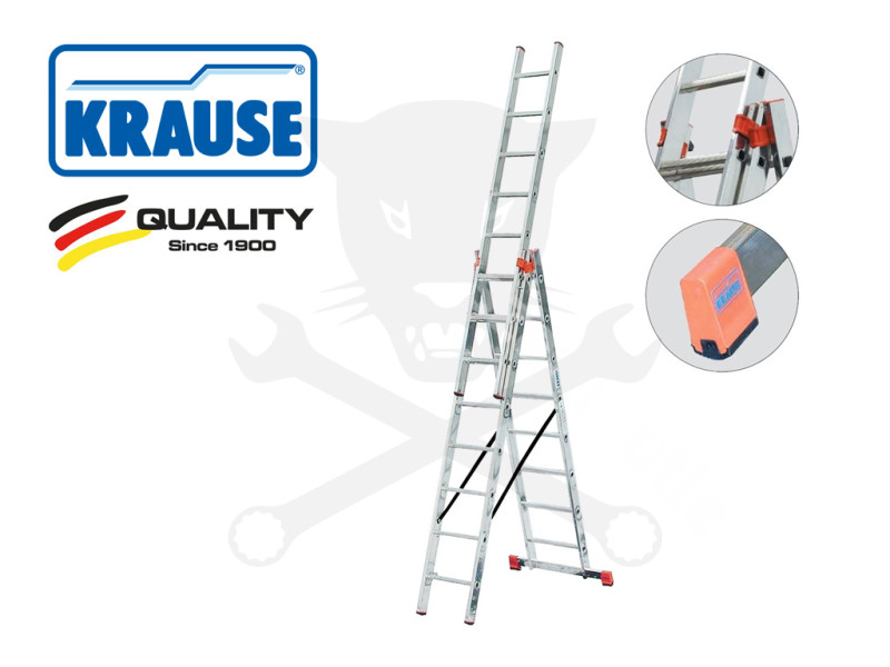 Alu lépcsőfokos sokcélú állólétra 3x 9 Fokos - CORDA-