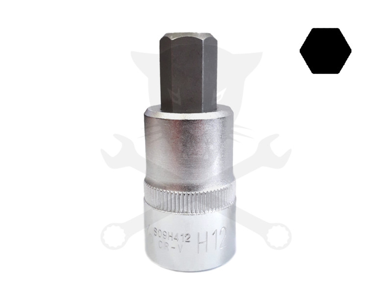 Rátűzőkulcs - crowa+bit 1/2" imbusz 12 mm