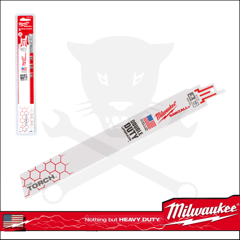 Fűrészlap kardfűrészhez, fémre 230 mm 10 TPI BiM-Co 5 db-os készlet Milwa