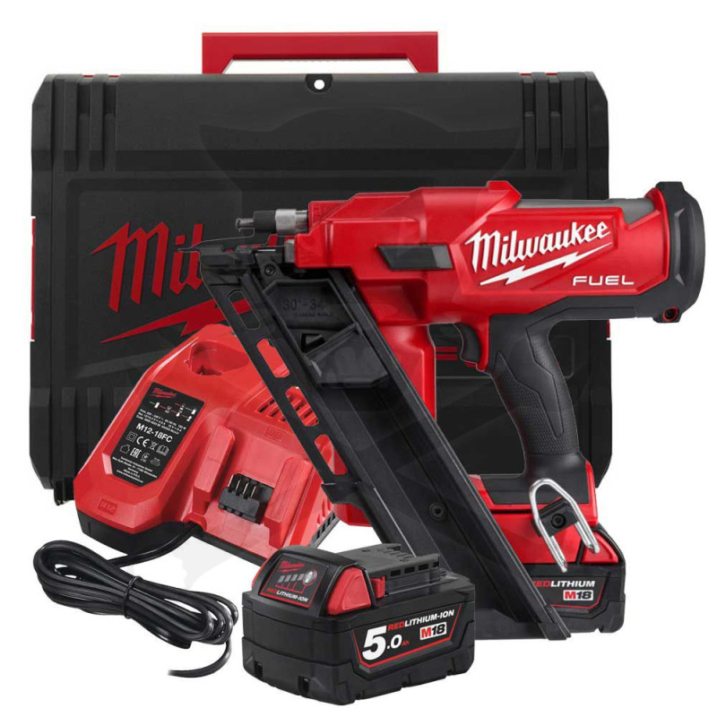 Szögező, akkus - 18V 2db 5Ah Li-ion - Milwaukee (M18 FFN-502C)