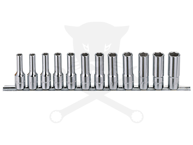 Dugókulcs - crowafej készlet 1/2" 6 lap COLOS hosszított 12 db-os Genius