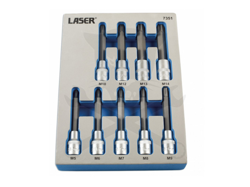 Rátűzőkulcs készlet 1/2" Ribe lyukas 9 db-os M5 - M14 x 110 mm