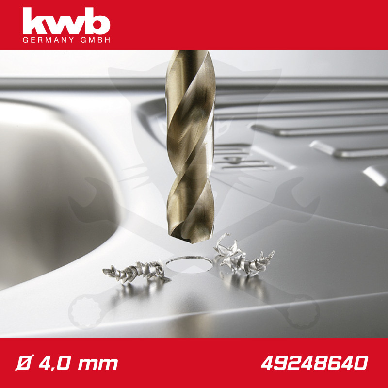 Csigafúró 4,0 mm HSS-G Co5 DIN 338 Twist, profi - KWB
