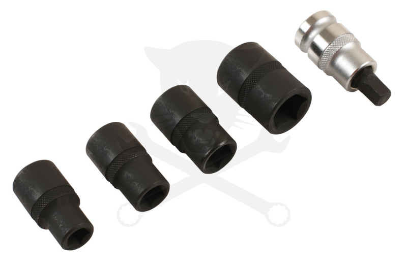 Dugókulcs készlet 1/2" 5 db-os 10-19 mm 10 x55 mm Pentagon 5-lapú - Laser