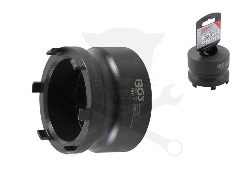 Dugókulcs, körmös - hornyos anyához D74 mm Cr-Va