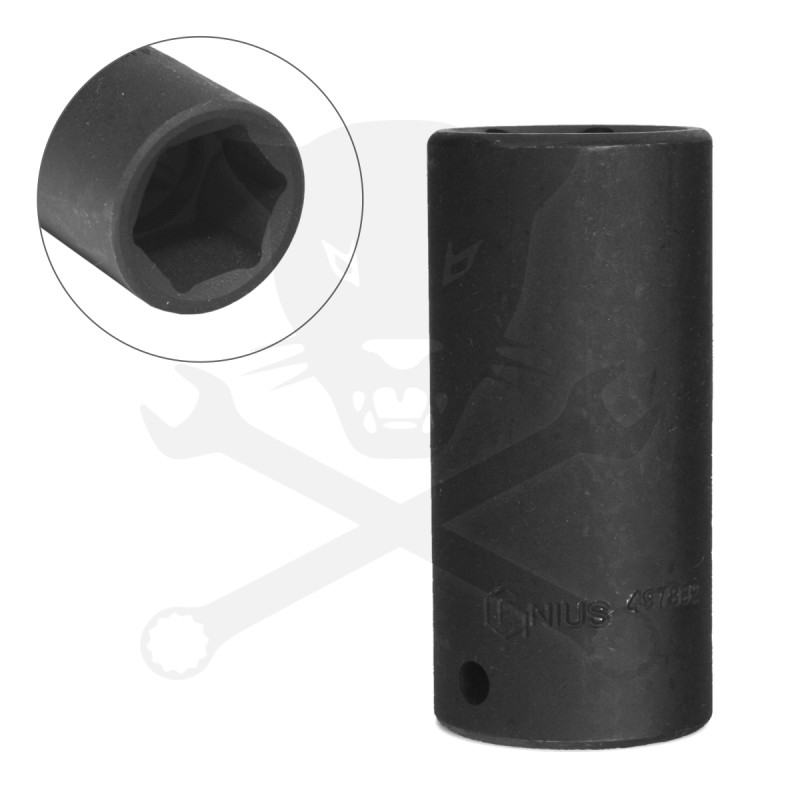 Légkulcsfej 1/2" 6 l.h. 16-os Genius