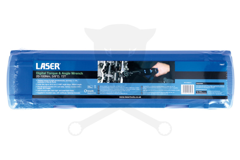 Nyomatékkulcs, digitális 020-100 Nm 3/8" Laser