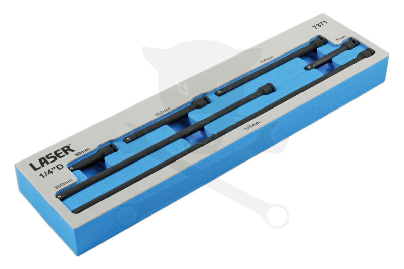 Toldószár készlet, gépi 1/4" 6 db-os 50-75-100-150-250-375mm - Tálcás (LAS-7371