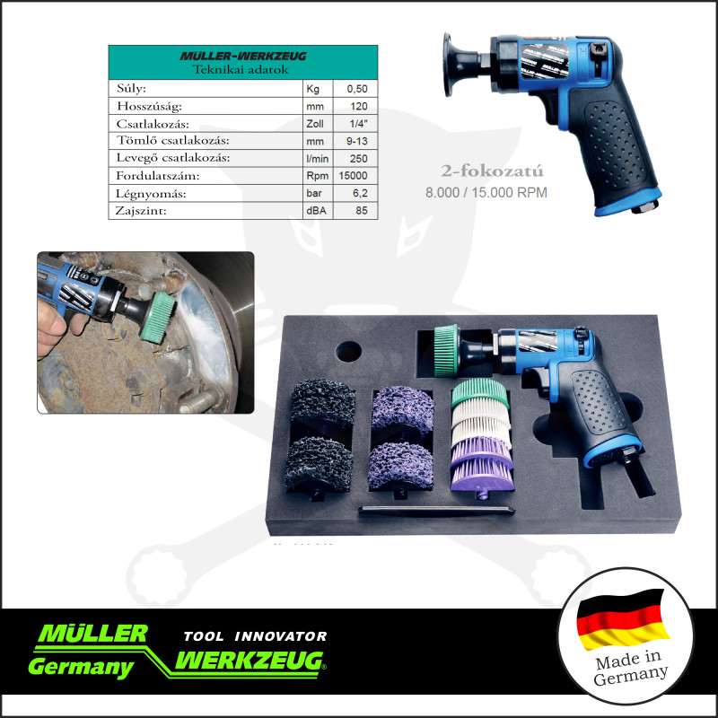 Univer. tisztító készlet érint. felületekhez -1/4"-6,2 Bar - MÜLLER