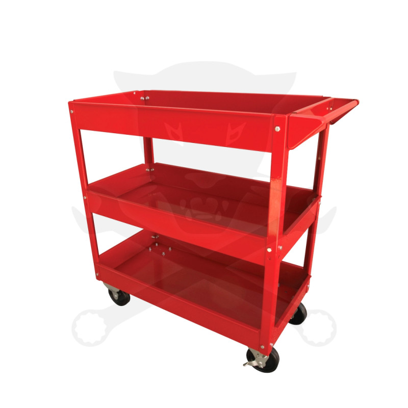 Szerelőkocsi hárompolcos