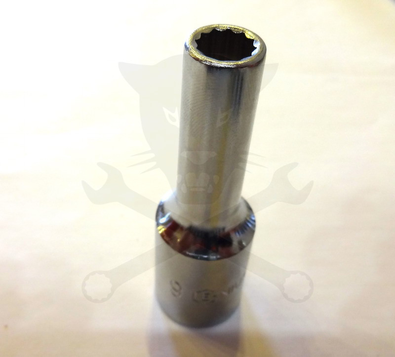 Dugókulcs - crowafej 1/2" 12 szög hosszú 09 mm Genius