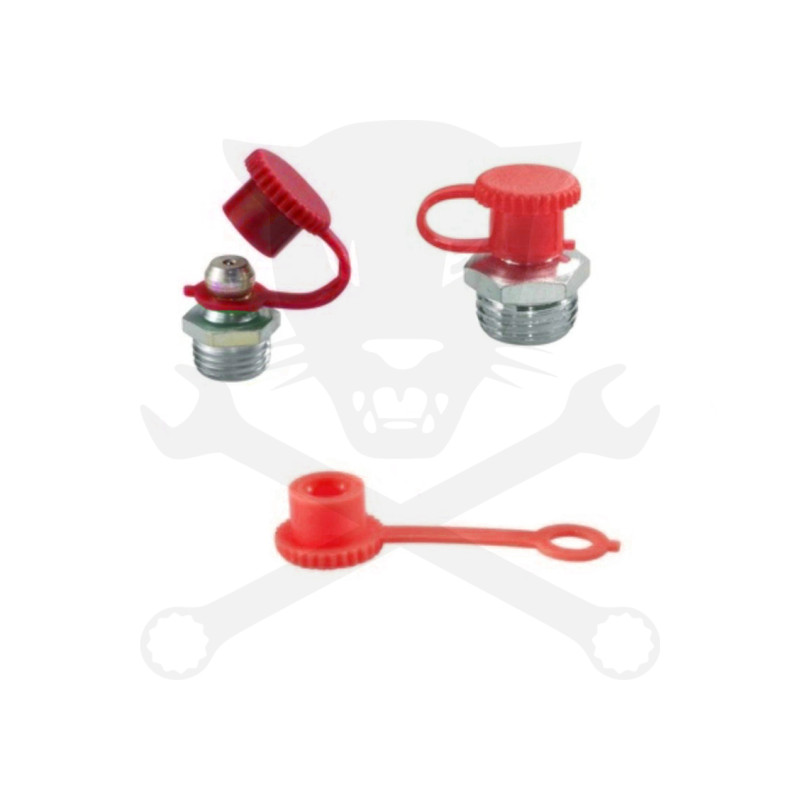 Zsírzógomb-kupak, porvédő, száras - piros