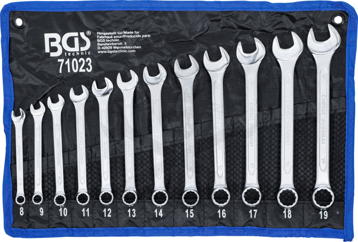 Csillag-villáskulcs készlet 12 db-os 8 - 19 mm - BGS