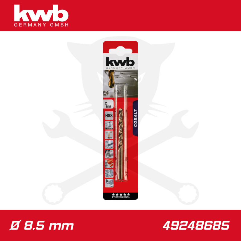 Csigafúró 8,5 mm HSS-G Co5 DIN 338 Twist, profi - KWB