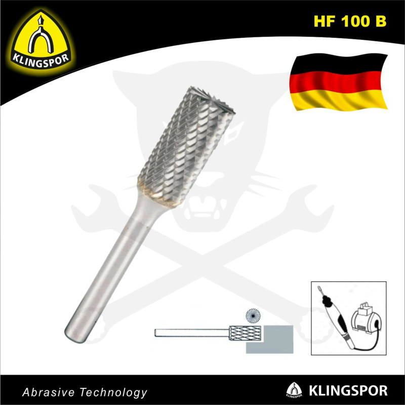 Turbómaró, hengeres, homlokfogazással 9.6 x 19 mm T6 - Klingspor