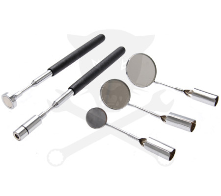 Tükör 21+31+38 mm-es cserélhető készlet+ Ledes viágítás + mágneses kiszedő