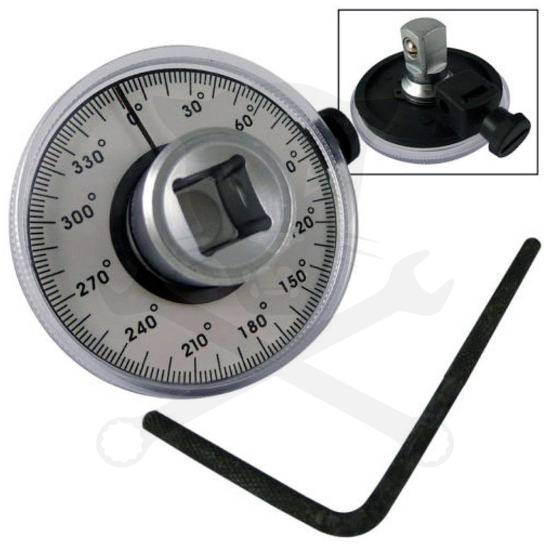 Szögmérő nyomatékkulcshoz - hajlított karral 1/2"