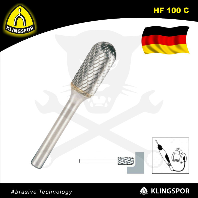 Turbómaró, hengeres, gömbölyített vég 6.0 x 18 mm T6 - Klingspor