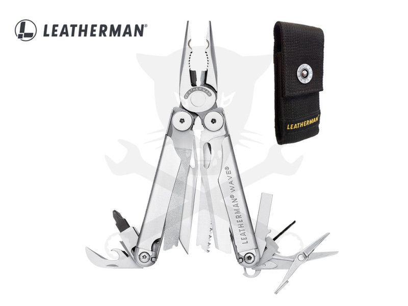Multifunkciós szerszám Leatherman Wave Plus króm + Gyöngyvászon tok