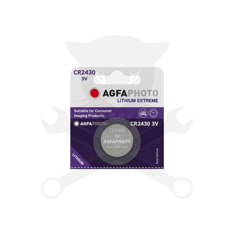 Elem 3V - CR2430 gombelem - Li AgfaPhoto (AGFA-CR2430-Li)