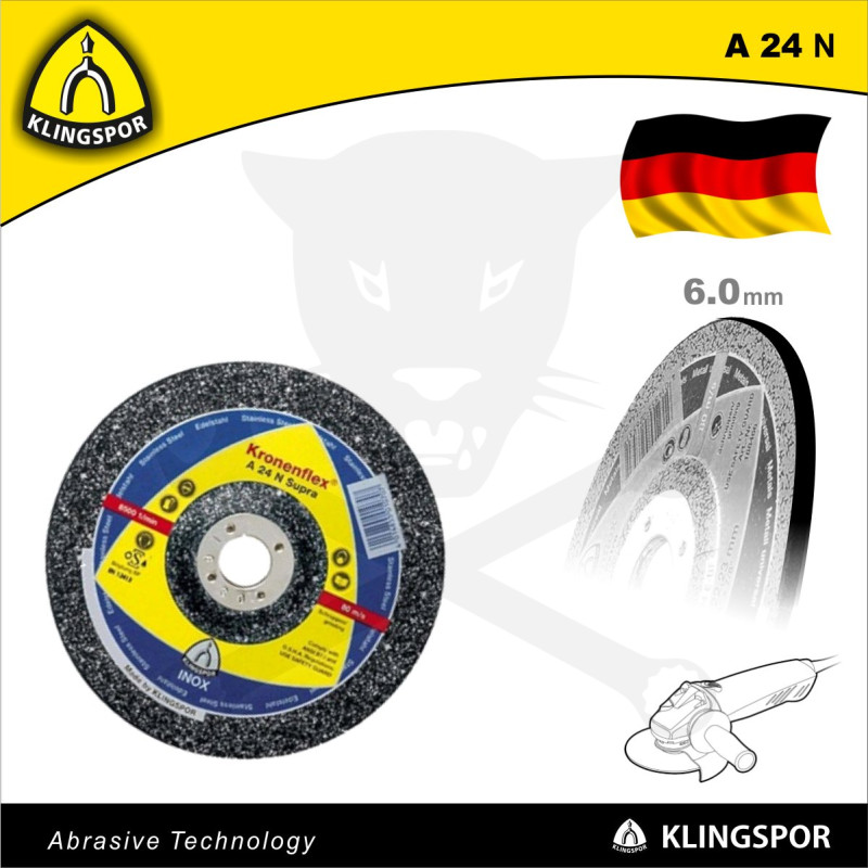 Tisztítókorong 115x6.0 mm A24 N - Supra - Inox és Alu - Klingspor