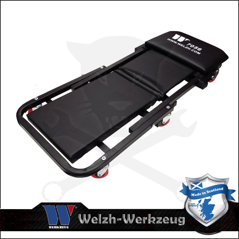 Aláfekvő fém 6 kerekű kétfunkciós 2:1 fekpad + ülő gurulós pad egyben