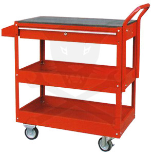 Szerelőkocsi 2 polcos + 1 fiókos + 1 felső munkapult