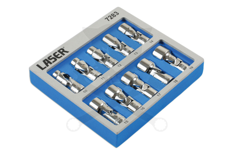 Kardáncsuklós dugókulcs készlet 3/8" 10-19 mm 10 részes -AT18 -