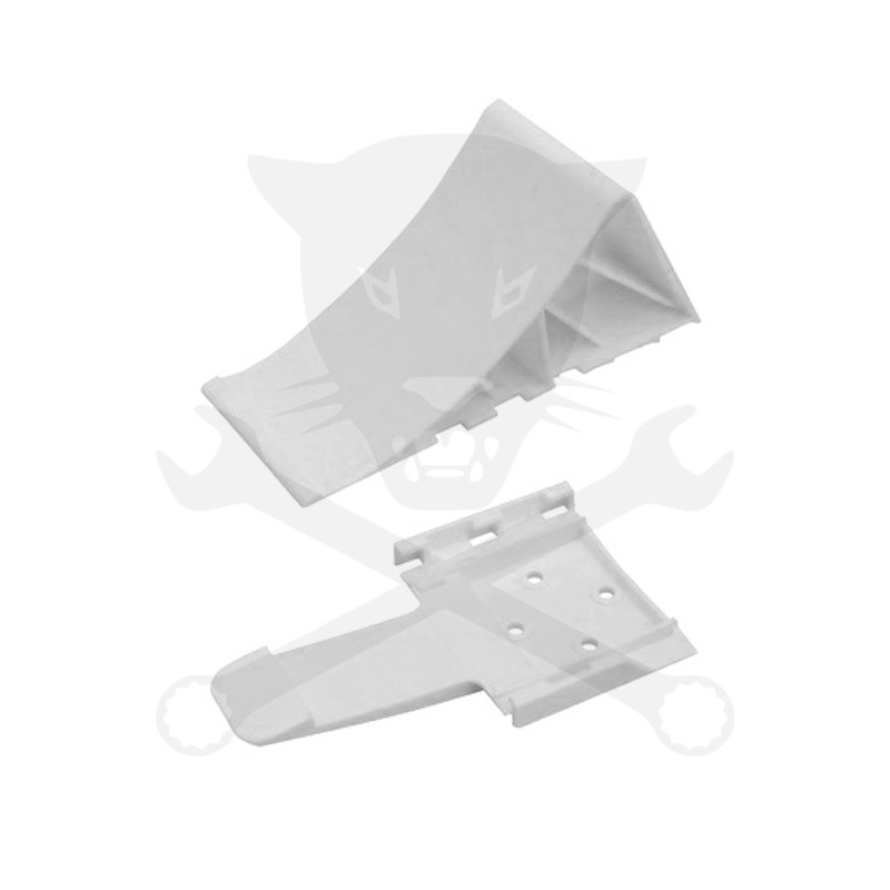 Kerék ék - támasztó ék - személygépkocsihoz műanyag + tartó fehér