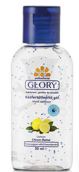 Kézfertőtlenítő gél - antibakteriális - 50 ml - Glory Citrom