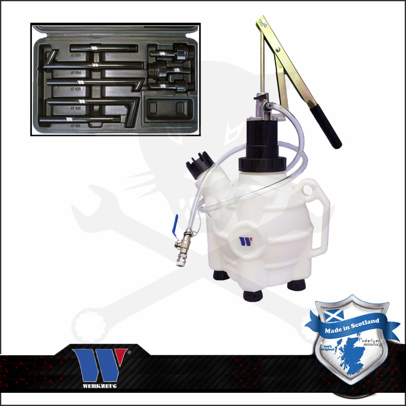 Váltóolaj-betöltő komplett készlet ATF / DSG / CVT váltókhoz 9,5 liter