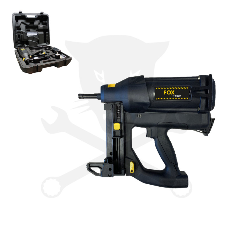 Betonszögező készlet, gázpatronos, ipari 20 szeg tár - FOX 20 - CELO