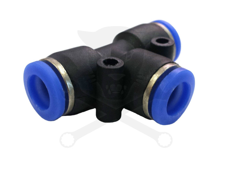 Levegős csatlakozó műanyag csőhöz, T-elágazó 8 mm