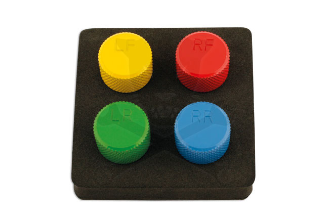 Szelep (TPMS) leengedő és TPMS szelep megjelölő 4 db-os készlet