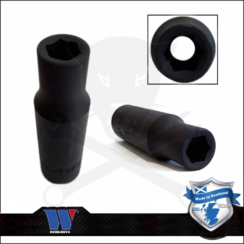 Lok-Typ Légkulcsfej - gépifej 1/2" 11 mm 6 lap hosszú - Welzh