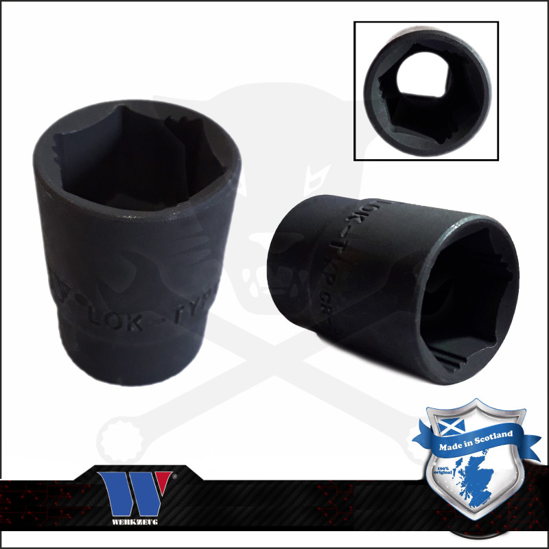 Lok-Typ Légkulcsfej - gépifej 1/2" 21 mm 6 lap alacsony - Welzh