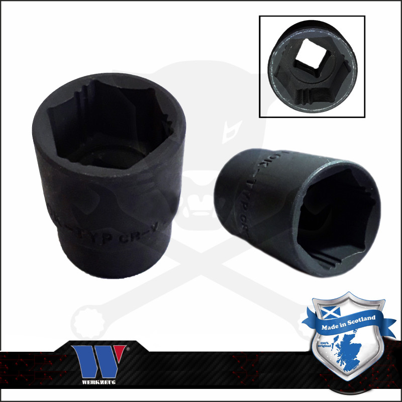 Lok-Typ Légkulcsfej - gépifej 1/2" 30 mm 6 lap alacsony - Welzh