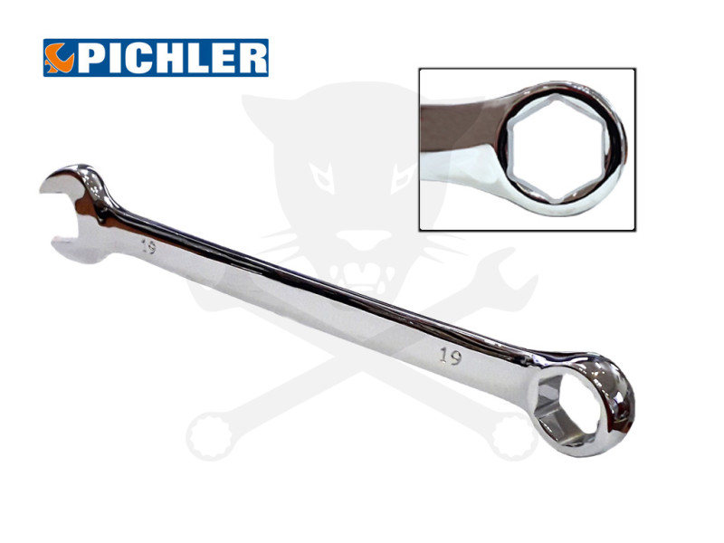 Csillag-villáskulcs - HATLAPÚ - 19 mm x 250 mm - 15 fokos