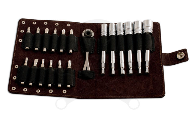 Motorkerékpár szerelő 19 db-os készlet1/4"-os rozsdamentes kis racsnival