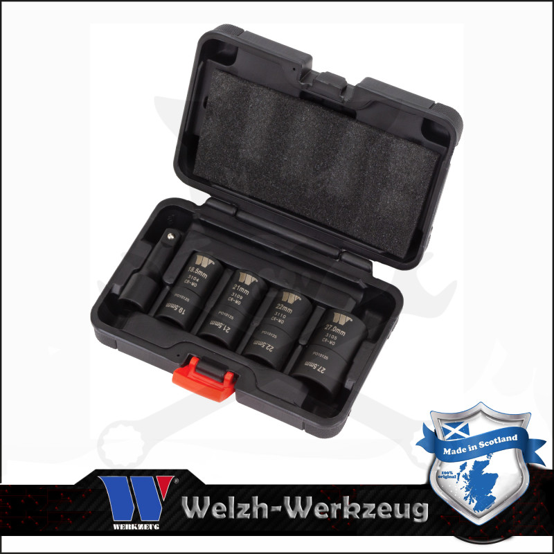 Kerékanyakulcs kétfejű készlet 1/2" 4 db-os - króm kupakokhoz- Welzh