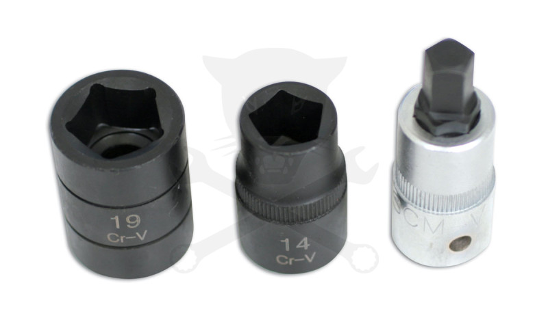 Fékjavító dugókulcs készlet 5 ötszögű 1/2" - HGV - 3 db-os Laser