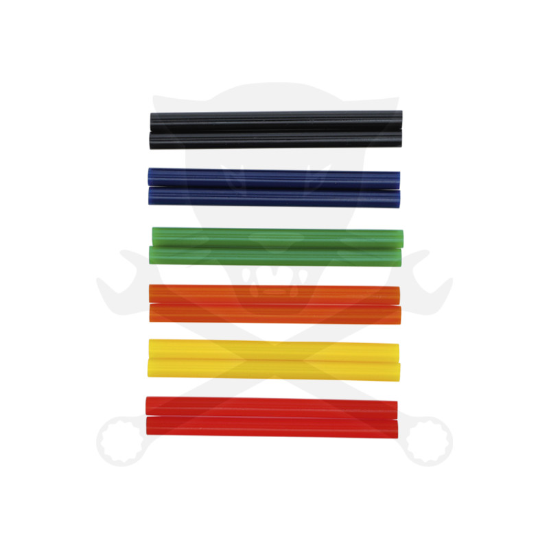 Ragasztórúd (ragasztópatron) 11 mm x 150 mm 12 db-os SZÍNES - BGS