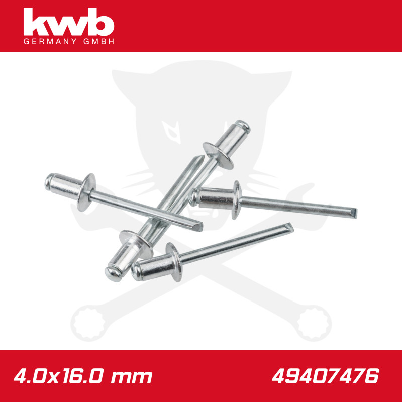 Popszegecs, alu-horganyzott DIN 7337 4.0x16.0 mm 50 db-os - KWB