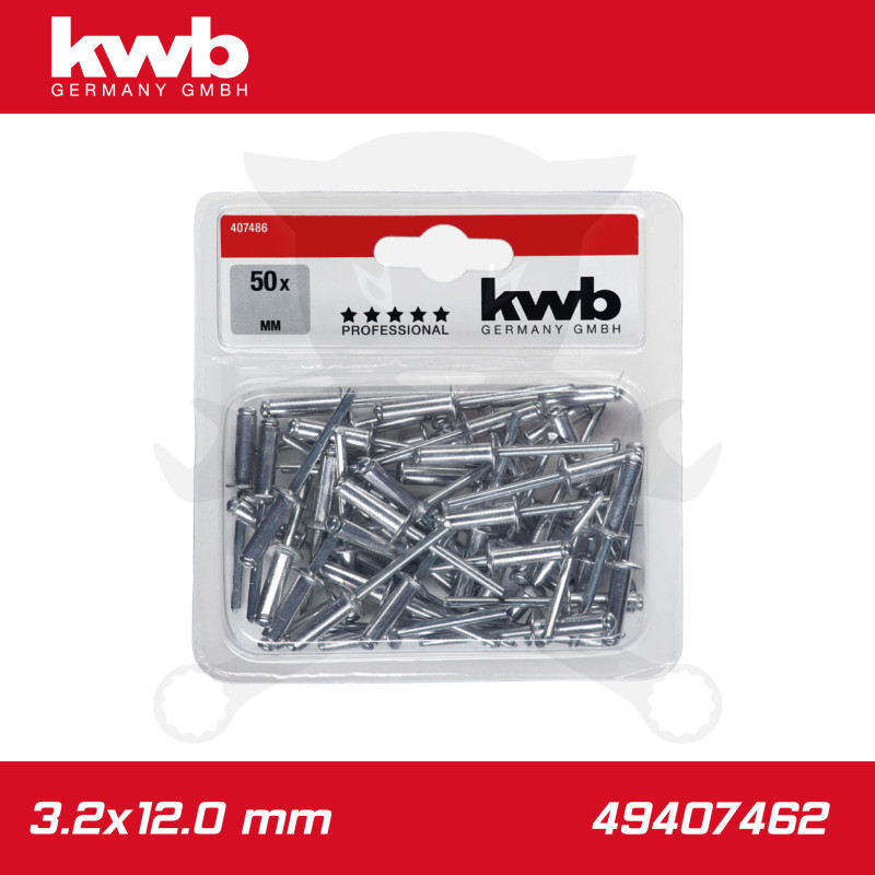 Popszegecs, alu-horganyzott DIN 7337 3.2x12.0 mm 50 db-os - KWB