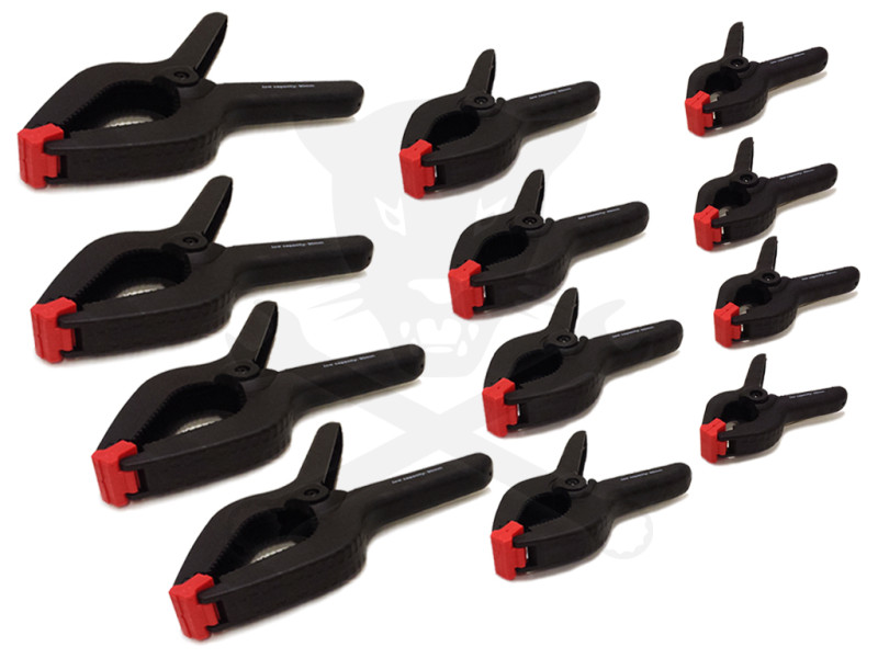 Gyorsszorító, kézi készlet 4x90 mm 4x60 mm 4x40 mm 12 db-os