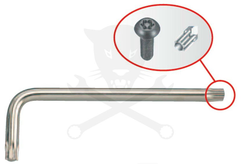 Torxkulcs "L" alakú TPX25 furatos torx, hosszú KingT