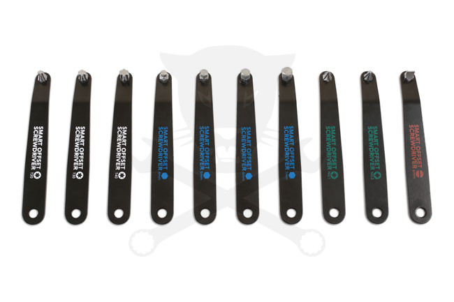 Bit behajtó készlet alacsony profilú, eltolt kialakítású 10 db-os