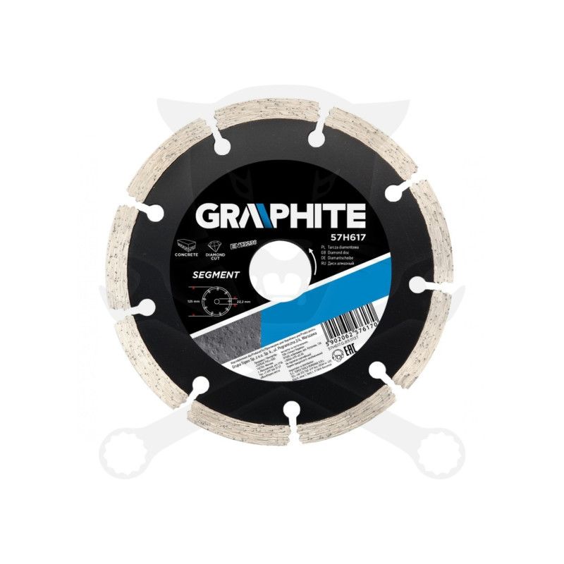 Vágókorong, gyémánt 125x22.2 mm SZEGMENTÁLT préselt - Graphite