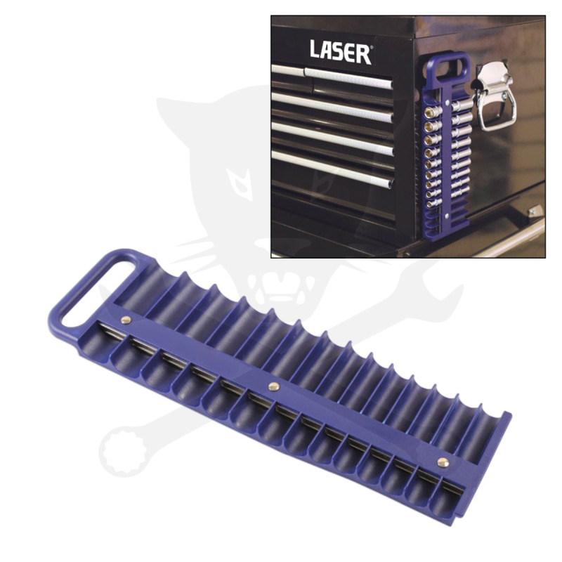 Dugókulcstartó mágneses tálca 3/8" - 28 db-os 420x125 mm