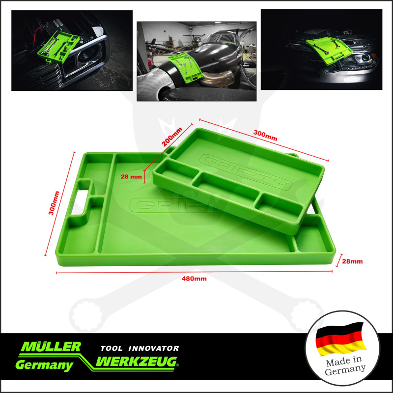 Szerszámtároló szilikon tálca 2 db-os készlet szilikon anyagból -Neon